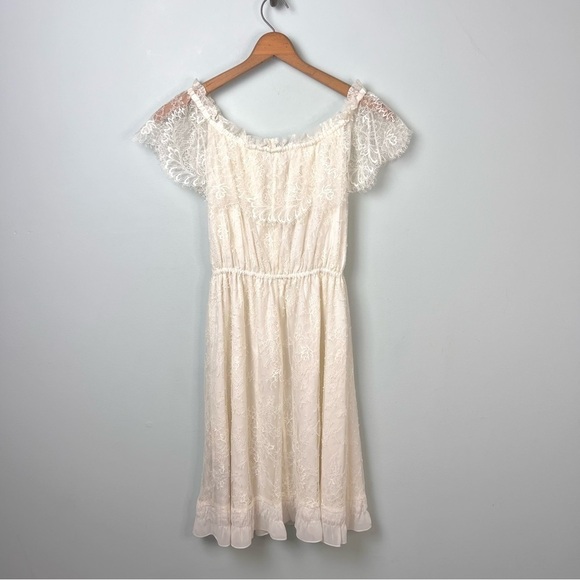 The Kooples Bohemian Ivory Lace Mini Dress - Picture 12 of 14